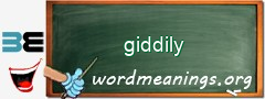 WordMeaning blackboard for giddily